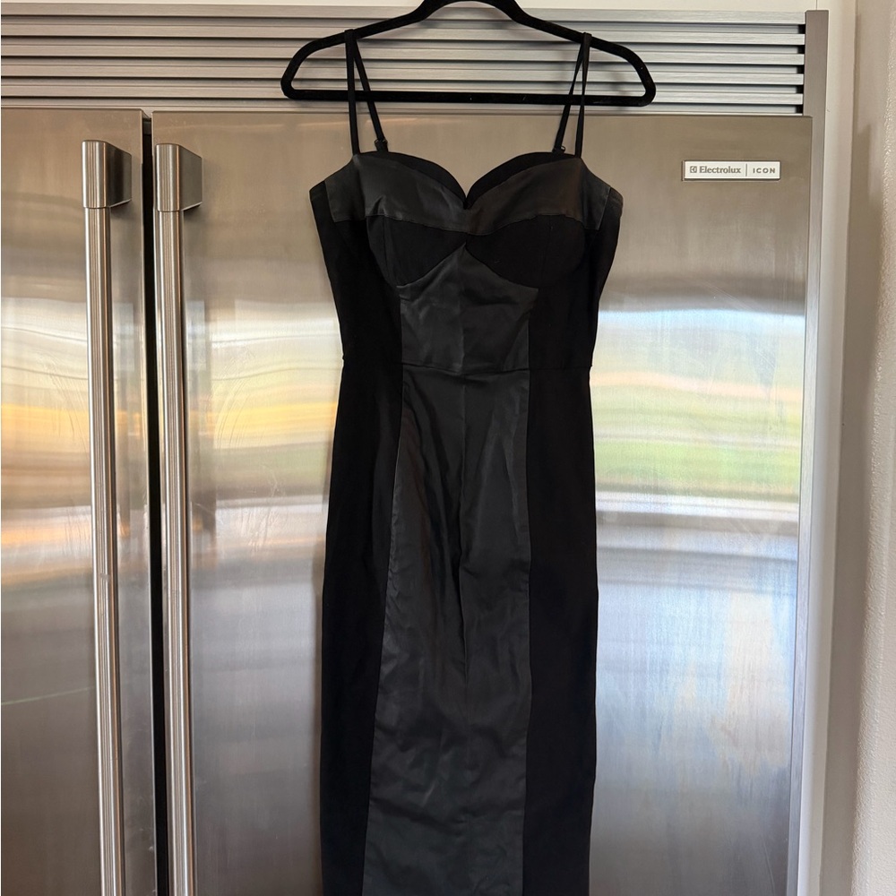 Stop Staring Black  Midi Dress